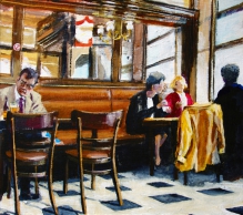 Café "Les Brasseurs" (Quartier de la Bourse, Bruxelles) - 2011 - 45 X 40 cm