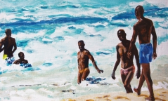 Baignade avec Aziz (Popenguine, Sénégal) - 2012 - 50 X 30 cm
