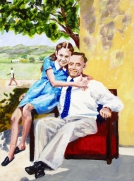 Lily et son papa (Élisabethville, Congo belge, 1943) - 2012 - 28 X 38 cm