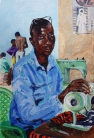 Tailleur à Popenguine (Sénégal) - 2013 - 20 X 29,5 cm