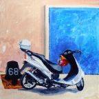 Prière et scooter (Dakar, Sénégal) - 2014 - 30 X 30 cm