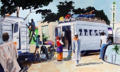 Gare routiere de Sindia (Sénégal) - 2014 - 50 X 30 cm